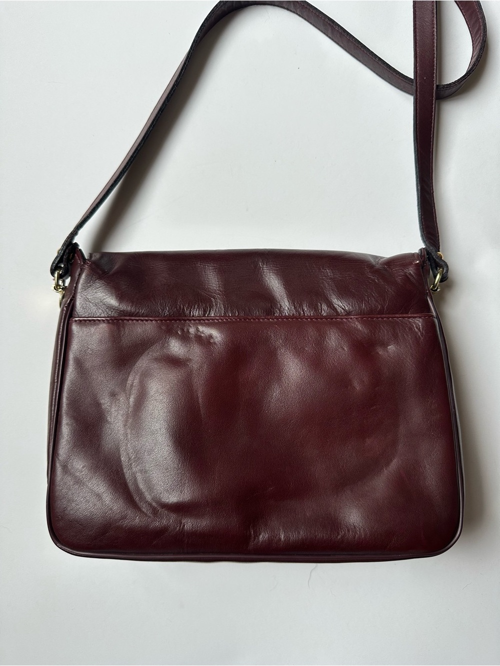 Vintage Etienne Aiger Oxblood Leather Crossbody Purse/Bag - Picture 2 of 8
